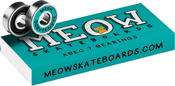 MEOW ABEC-7 BEARINGS SET TEAL - TheNineClub
