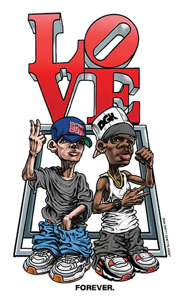 DGK LOVE FOREVER STICKER SINGLE