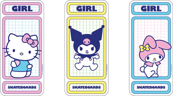 GIRL 3/PACK HELLO KITTY RAINBOW STICKERS