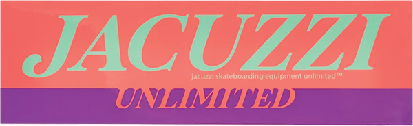 JACUZZI FLAVOR LOGO STICKER 3.5 X 8