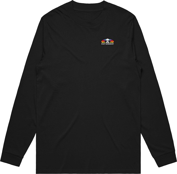 AW SPECTRUM EMBROIDERED LS L-BLACK - TheNineClub