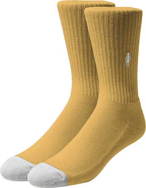 GIRL OG CREW SOCKS MUSTARD