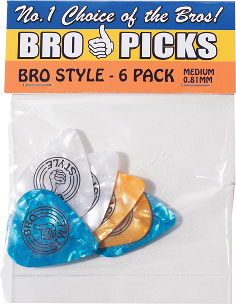 BRO STYLE BRO PICKS .81MM GUITAR PICKS 6PK