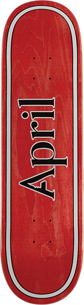 APRIL AP OG LOGO DECK-8.25 RED/BLK/WHT - TheNineClub