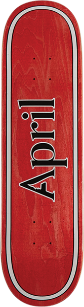 APRIL AP OG LOGO DECK-8.38 RED/BLK/WHT - TheNineClub