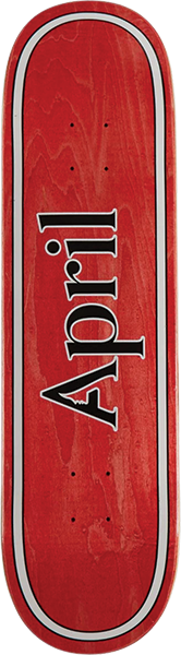 APRIL AP OG LOGO DECK-8.5 RED/BLK/WHT - TheNineClub