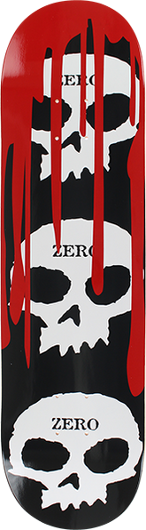 ZERO 3 SKULL WITH BLOOD DECK-8.25 BLK/WHT/RED - TheNineClub