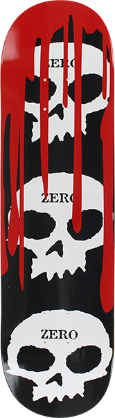 ZERO 3 SKULL WITH BLOOD DECK-8.25 BLK/WHT/RED - TheNineClub