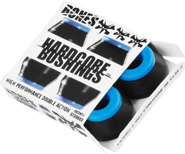 BONES HARDCORE 4PC SOFT BLACK/BLUE BUSHINGS - TheNineClub