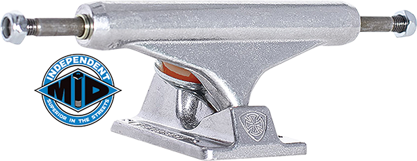 INDE MID 129mm SILVER TRUCK - TheNineClub