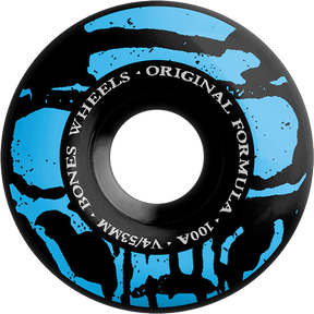 BONES 100s OG V4 MUMMY SKULLS 53mm 100A BLACK - TheNineClub