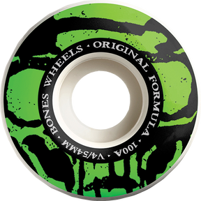 BONES 100s OG V4 MUMMY SKULLS 54mm 100A WHITE - TheNineClub