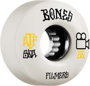 BONES ATF FILMERS 60mm 80a WHITE - TheNineClub