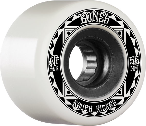 BONES ATF ROUGH RIDER RUNNERS 56mm 80a WHT/BLK - TheNineClub