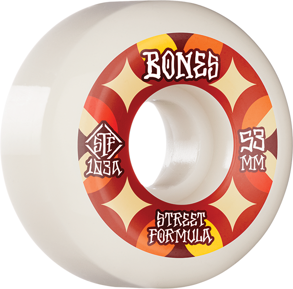 BONES STF V5 RETROS 53mm 103A White - TheNineClub