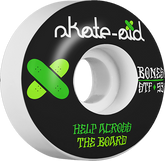 BONES STF SKATE AID II 53mm WHT/BLK W/GRN - TheNineClub