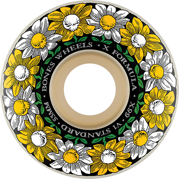 BONES XF X99 V1 STD 53MM 99A PUSHING UP DAISIES NT - TheNineClub