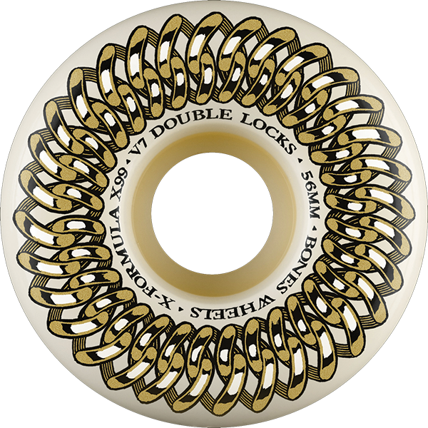 BONES XF X99 V7 DOUBLE-LOCK 56mm 99A WHT/GOLD - TheNineClub