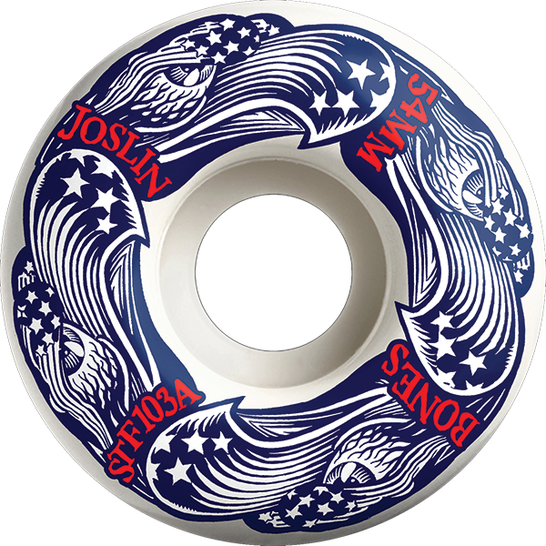 BONES JOSLIN STF V1 FREEDOM FOUREVER 54MM 103A WHT - TheNineClub