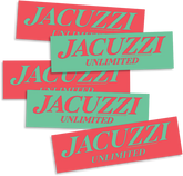 JACUZZI LOGO STICKER 2X" SALMON/MINT