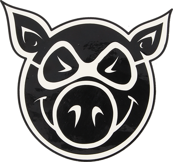 PIG HEAD MED DECAL single