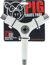 PIG SKATE TOOL-WHITE tri-socket/threader - TheNineClub