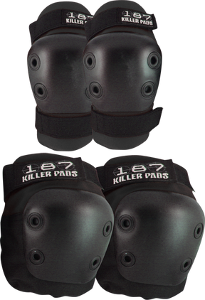 187 COMBO PACK KNEE/ELBOW PAD SET XS-BLACK - TheNineClub