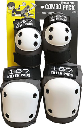 187 COMBO PACK KNEE/ELBOW PAD SET S/M-GREY - TheNineClub