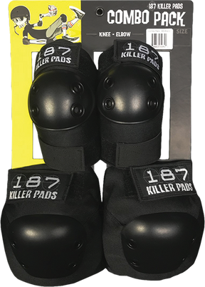 187 COMBO PACK KNEE/ELBOW PAD SET S/M-BLACK - TheNineClub