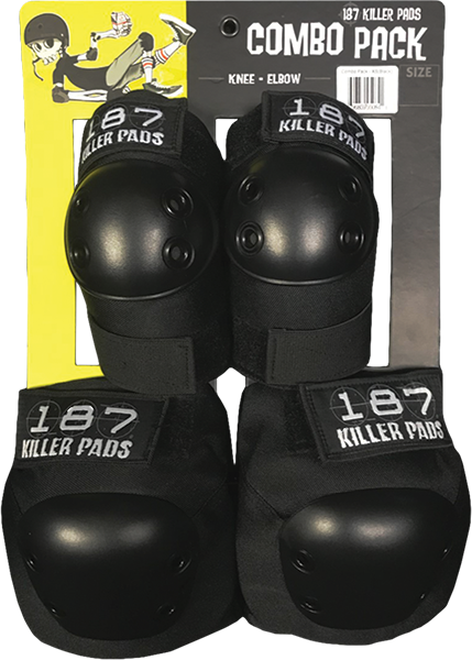 187 COMBO PACK KNEE/ELBOW PAD SET S/M-BLACK - TheNineClub