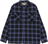 GIRL SHERPA LINED LS FLANNEL S-BLACK - TheNineClub