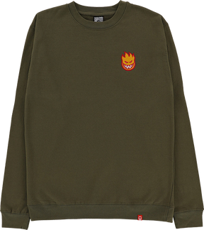 SF LIL BIGHEAD FILL CREW/SWT L-ARMY/RED/GOLD/WHT - TheNineClub