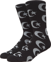 FOUND STAR & MOON REPEAT SOCK - TheNineClub