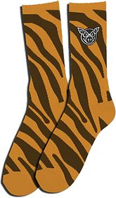 PIG ZEBRA CREW SOCKS MUSTARD - TheNineClub