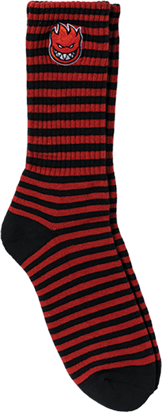 SF BIGHEAD FILL EMB STRIPE CREW SOCK /DR