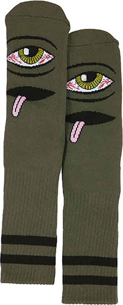 TM BLOODSHOT EYE CREW SOCKS ARMY - TheNineClub