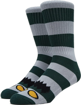 TM MONSTER BIG STRIPE CREW SOCKS FOREST