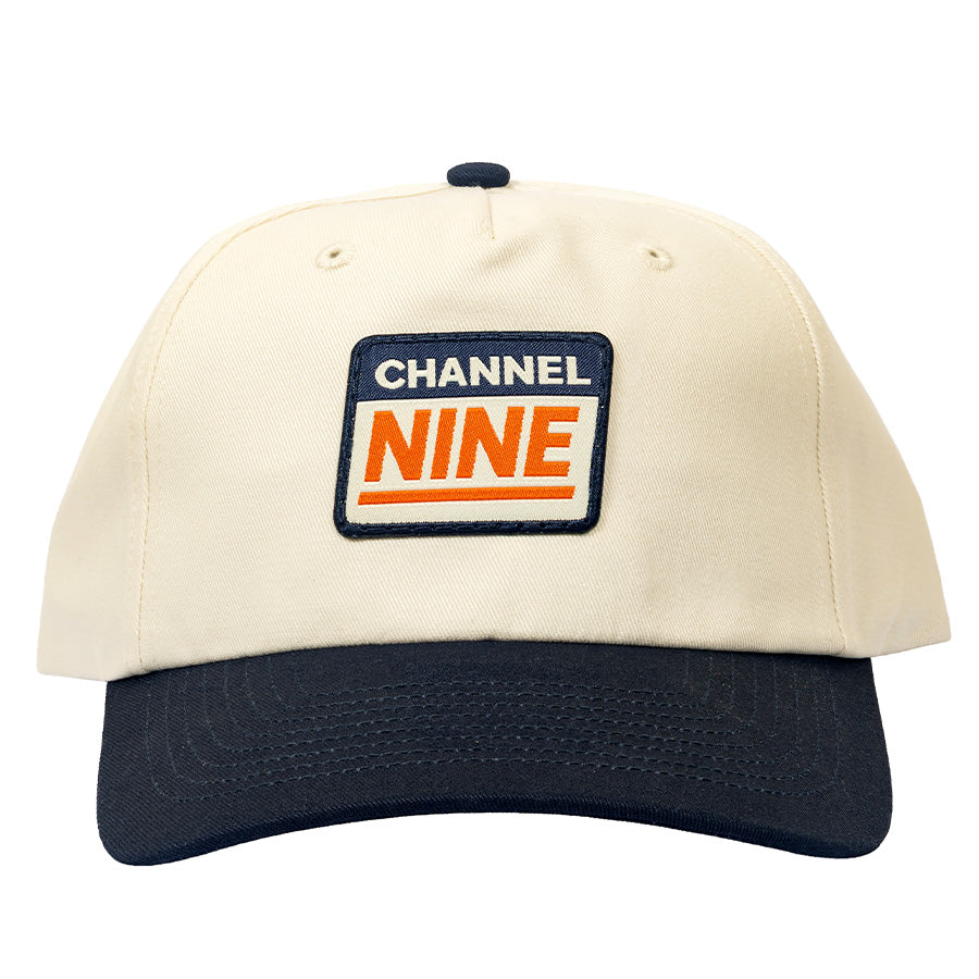 Channel Nine 5 Panel Cream/Navy Gramps Hat