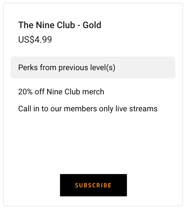 The Nine Club Premium Gold